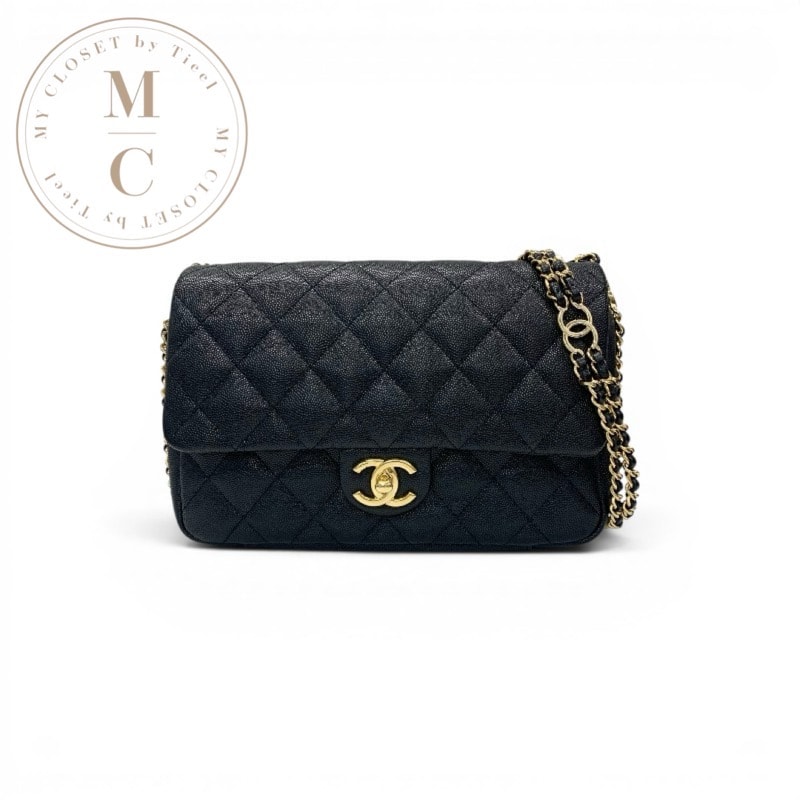 シャネル CHANEL バッグ ショルダーバッグ ブラック ゴールド マトラッセ ターンロック ココマーク ダブルチェーン
