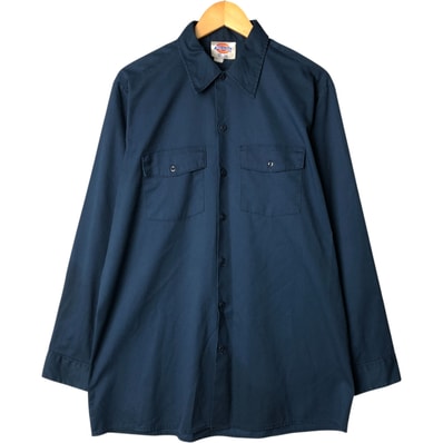 古着 80~90年代 ディッキーズ Dickies 長袖 ワークシャツ USA製 メンズL相当 ヴィンテージ/eaa583729