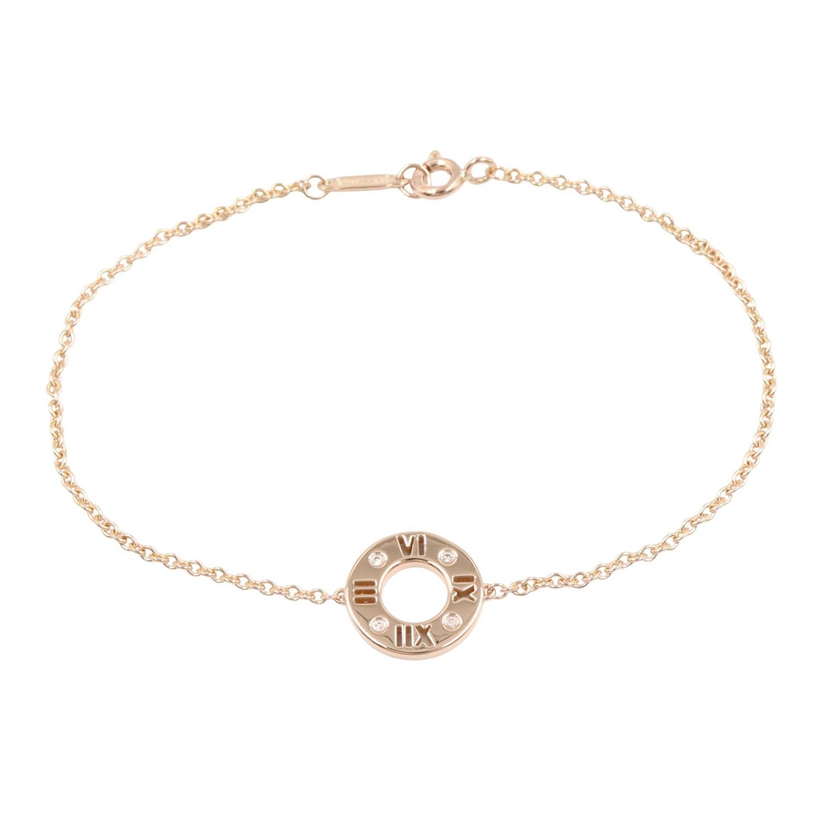 ティファニー TIFFANY&CO アトラス ピアスド ブレスレット 4PD ブレスレット アクセサリー K18PG(ピンクゴールド) ダイヤモンド レディース ゴールド系 / クリア系 【中古】