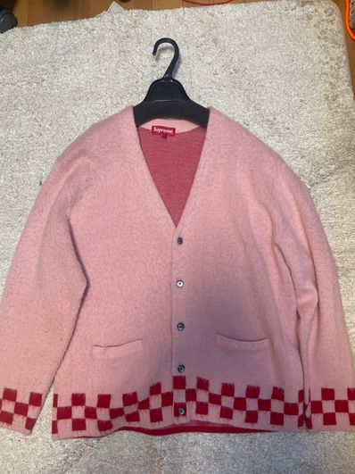 Supreme Brushed Checkerboard Cardigan "Pink"