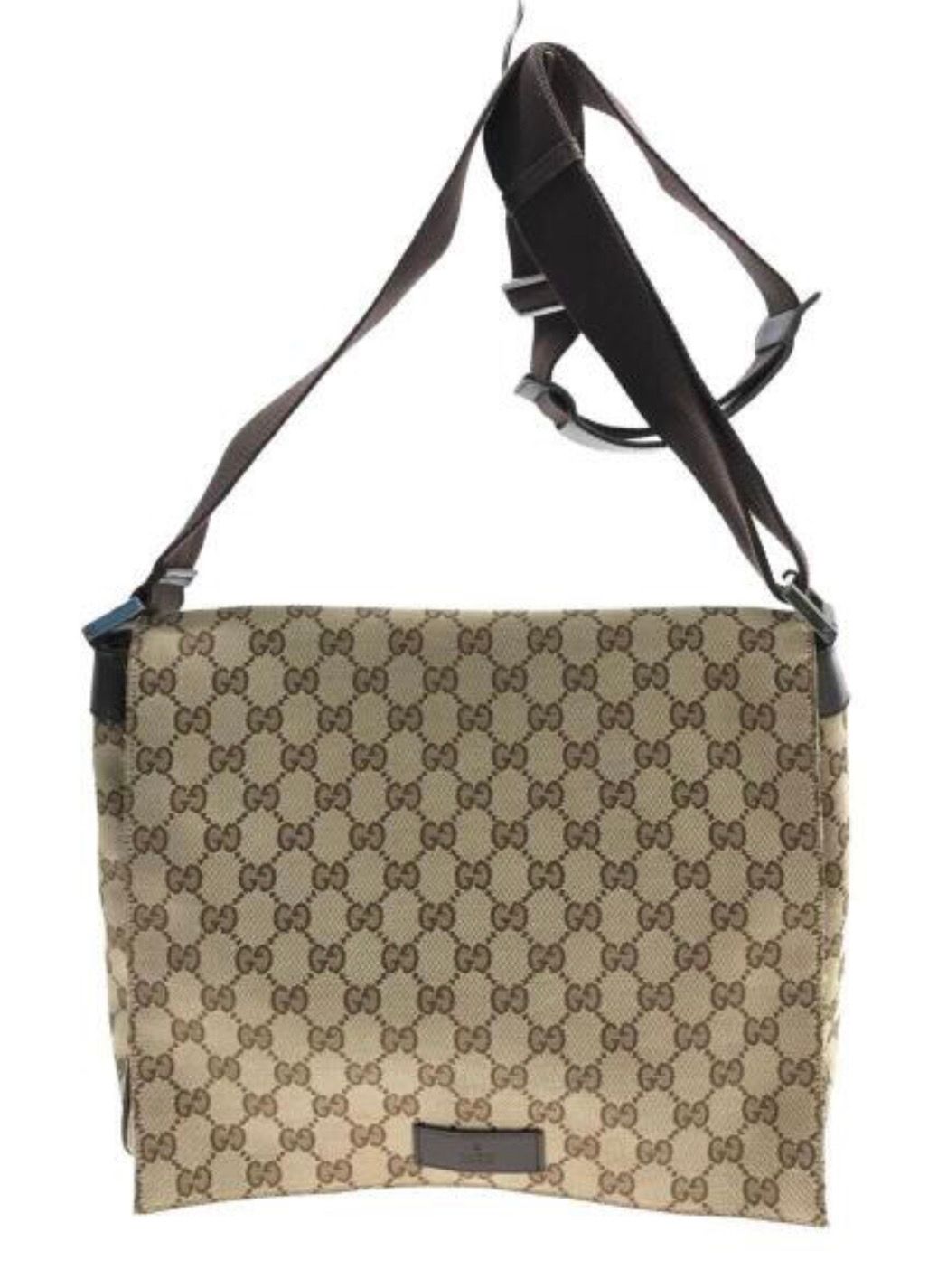 GUCCI GG Canvas Messenger Bag "Brown"