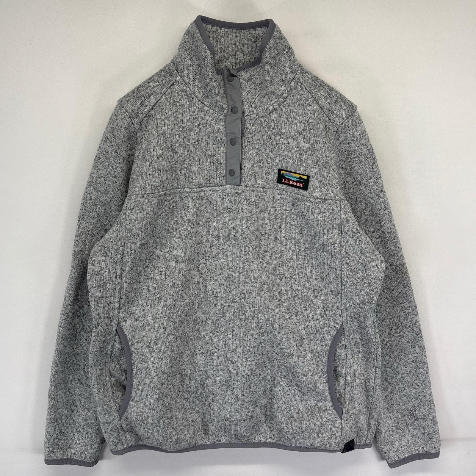 古着 エルエルビーン L.L.Bean フリーストレーナー ワンポイントロゴ スナップボタン プルオーバー  S  グレー系 レディース