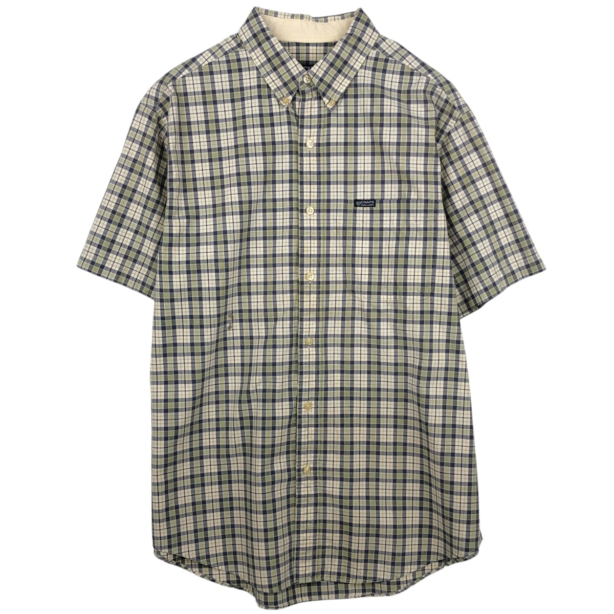 古着 ラルフローレン Ralph Lauren CHAPS チャップス 半袖 ボタンダウン チェックシャツ メンズL相当/eaa655857