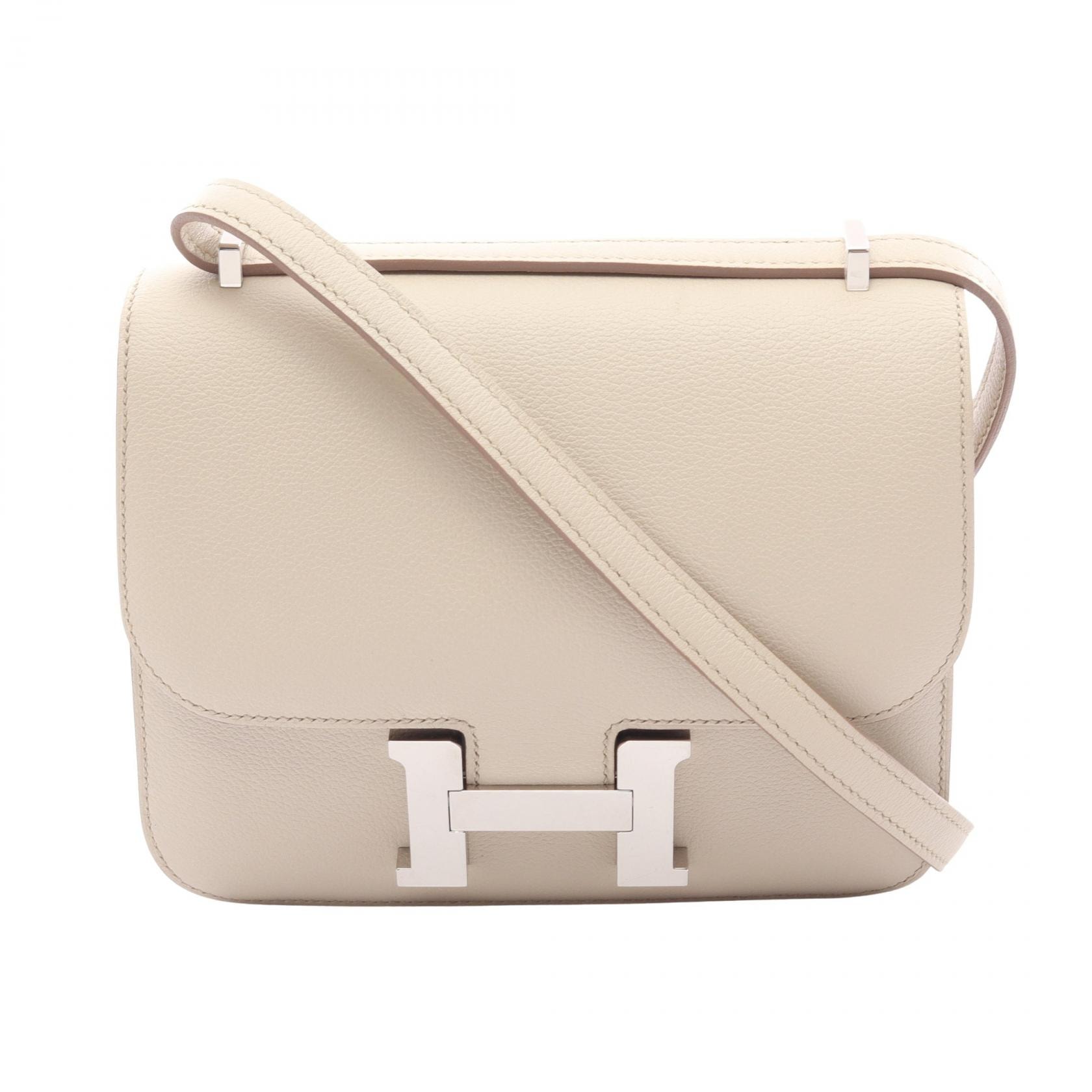 エルメス HERMES コンスタンス3 ミニ ショルダーバッグ バッグ レザー エバーカラー エバーカラー ベトン C刻印(2018年製造) レディース アイボリー系 【中古】