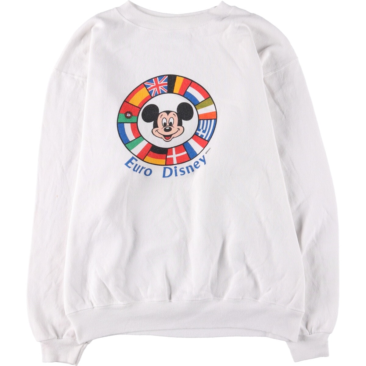 古着 80年代 ヘインズ Hanes POLY-COTTON 青タグ MICKEY MOUSE ミッキーマウス キャラクタースウェットシャツ トレーナー USA製 レディースXL相当 ヴィンテージ/eaa526775