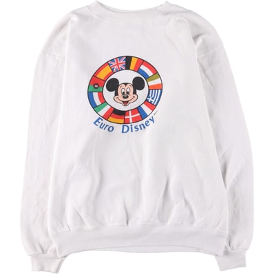 古着 80年代 ヘインズ Hanes POLY-COTTON 青タグ MICKEY MOUSE ミッキーマウス キャラクタースウェットシャツ トレーナー USA製 レディースXL相当 ヴィンテージ/eaa526775