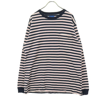 BEAMS ビームス ボーダー柄 長袖 Tシャツ M レッド ロンT