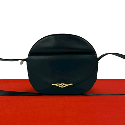 CARTIER カルティエ サファイアライン レザー ショルダーバッグ ブラック
35194