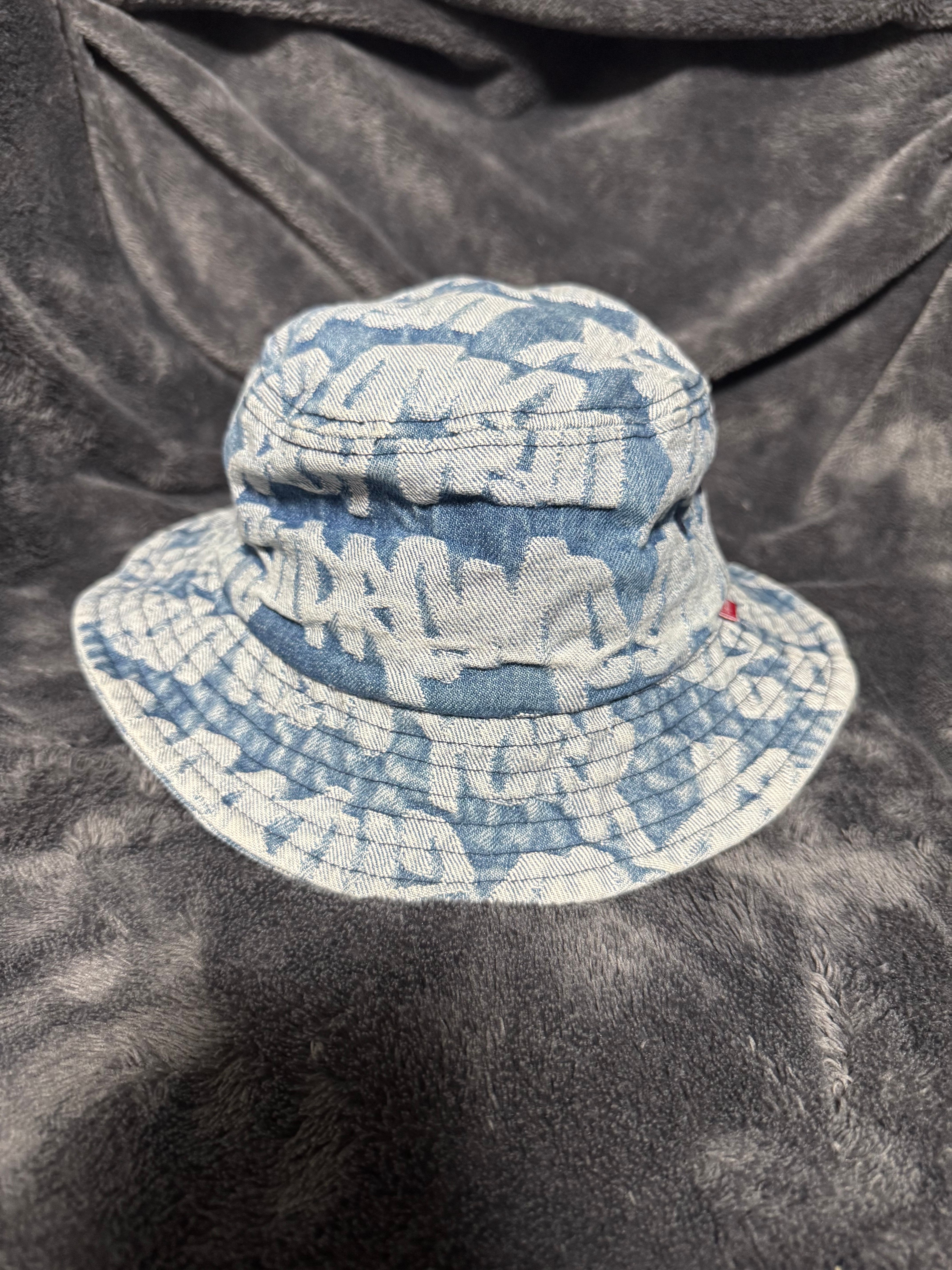 Supreme Fat Tip Jacquard Denim Crusher "Blue"
