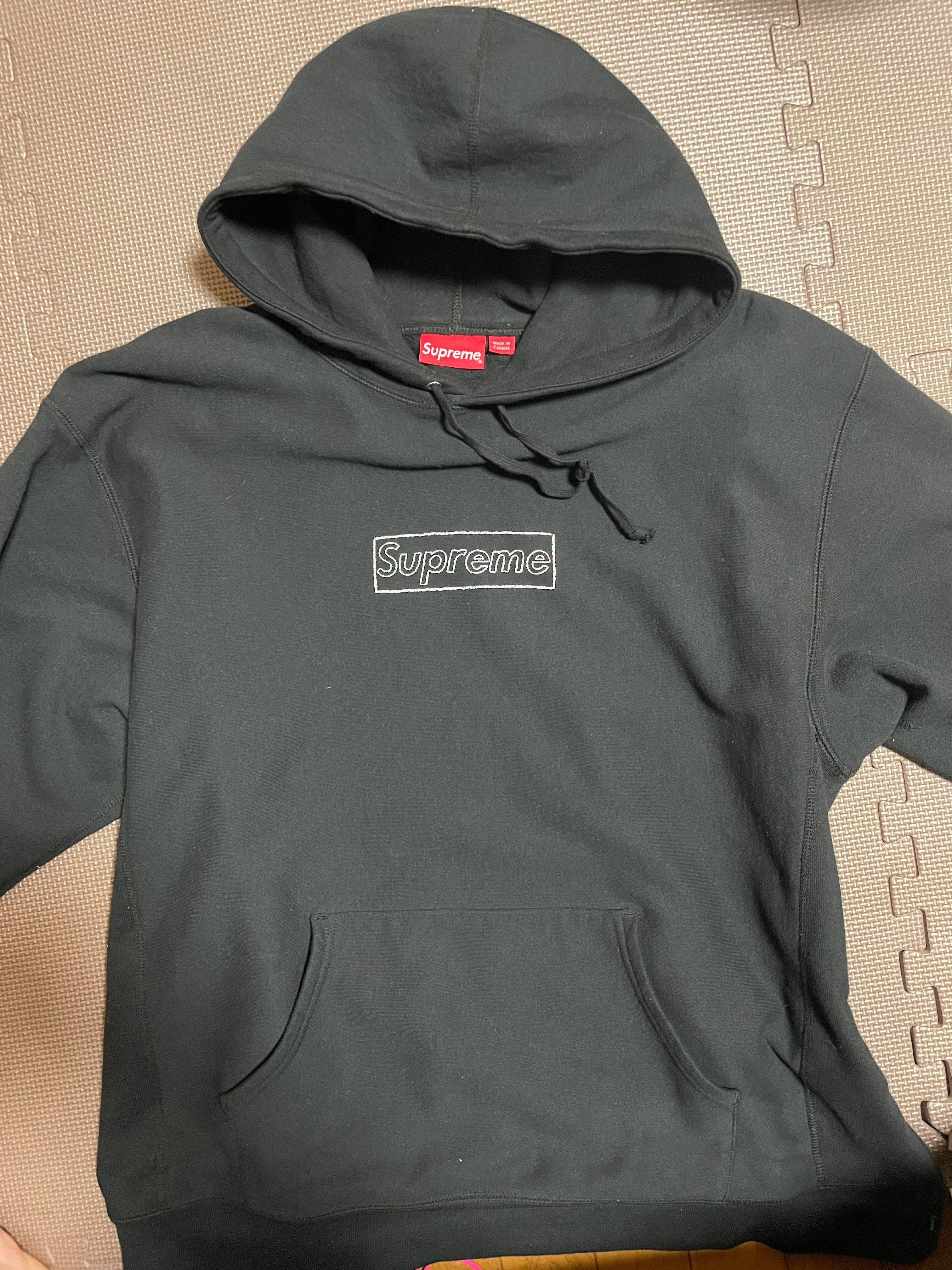 Supreme KAWS Chalk Logo Hooded Sweatshirt "Black"(2021)