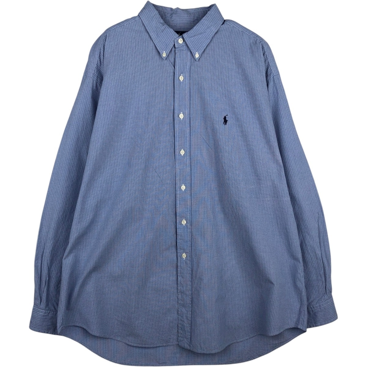 古着 ラルフローレン Ralph Lauren BLAKE 長袖 ボタンダウンチェックシャツ メンズXL相当/eaa614250