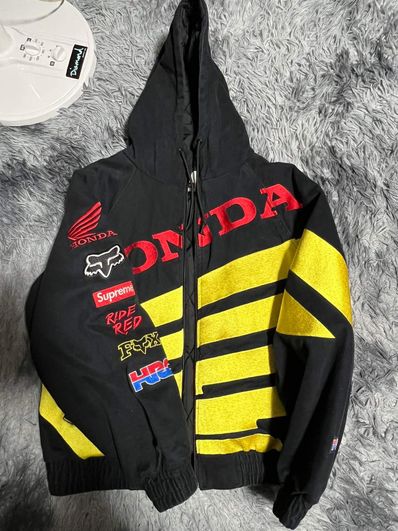 Supreme / Honda / Fox Racing Puffy Zip Up Work Jacket "Black"