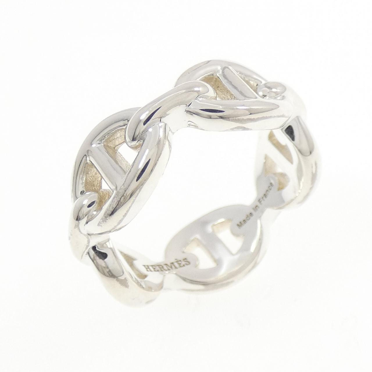 Hermes Chaine D'ancre Enchainee Ring PM "Silver"