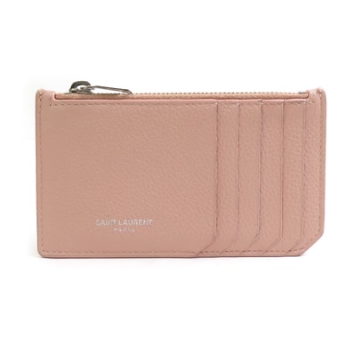 サンローラン SAINT LAURENT コインケース レザー ピンク レディース【中古】 r10855a