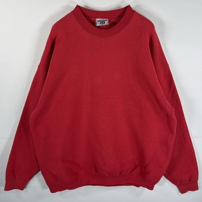 古着 リー Lee USA製 スウェット 大きいサイズ ウルトラウェイト クルーネック トレーナー 肉厚 14041 レッド 無地 メンズ