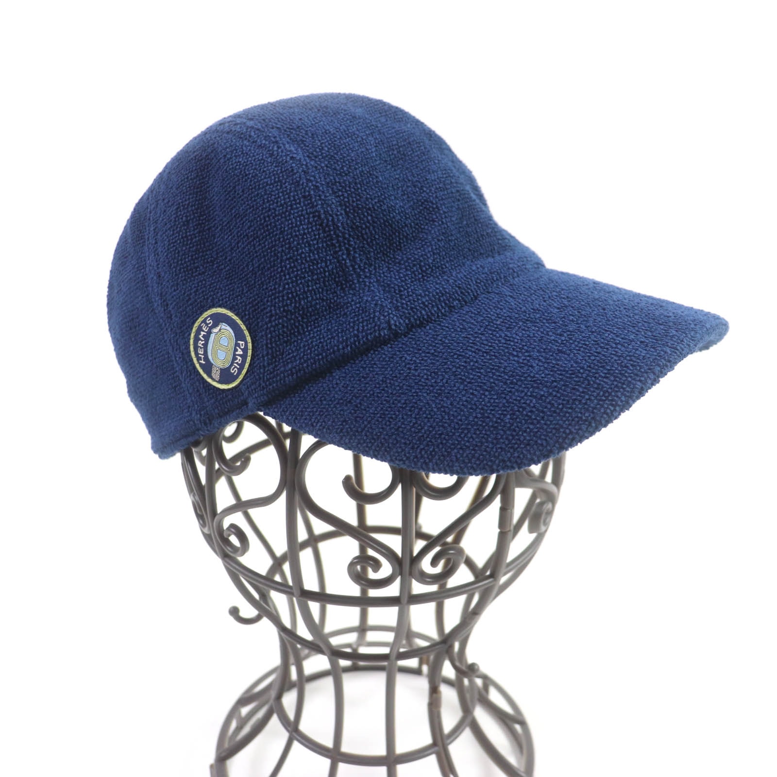 極美品 エルメス
 キャップ デイヴィス ネイビー レディース S