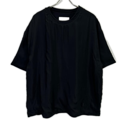 ジルサンダー 24SS ブラック ショルダージップ 半袖 Tシャツ S