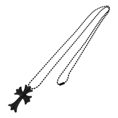 CHROME HEARTS クロムハーツ(原本無) ネックレス RUBBER CH CRS SML ラバー スモール CH クロス シリコン ラメ入り ネックレス ブラックグリッター ブラック系【中古】