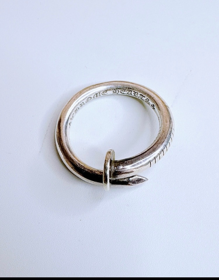 Chrome Hearts Nail Flat Ring "Silver"