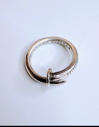 Chrome Hearts Nail Flat Ring "Silver"