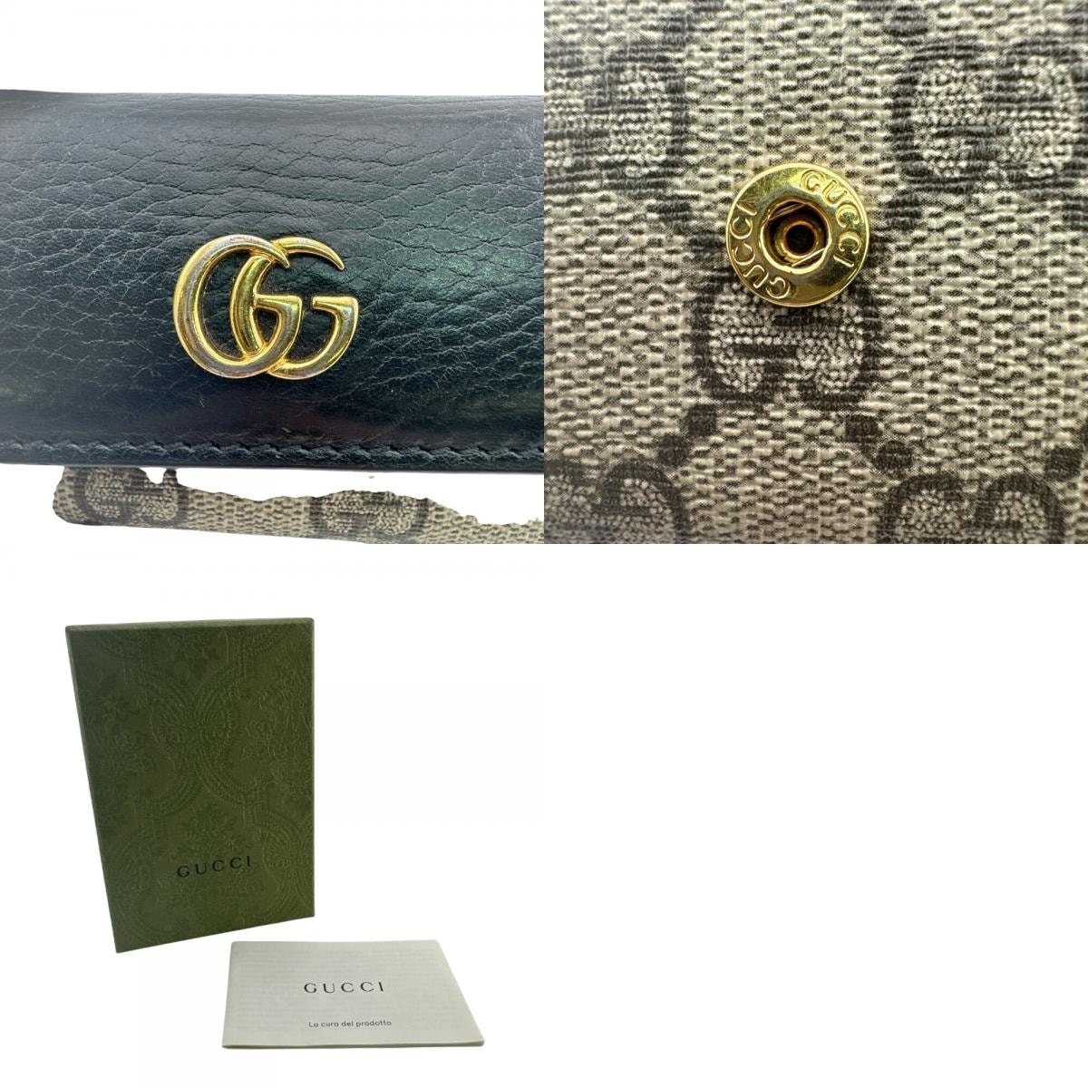 B (目立った傷や汚れなし)】グッチ GUCCI キーケース GGマーモント 6連