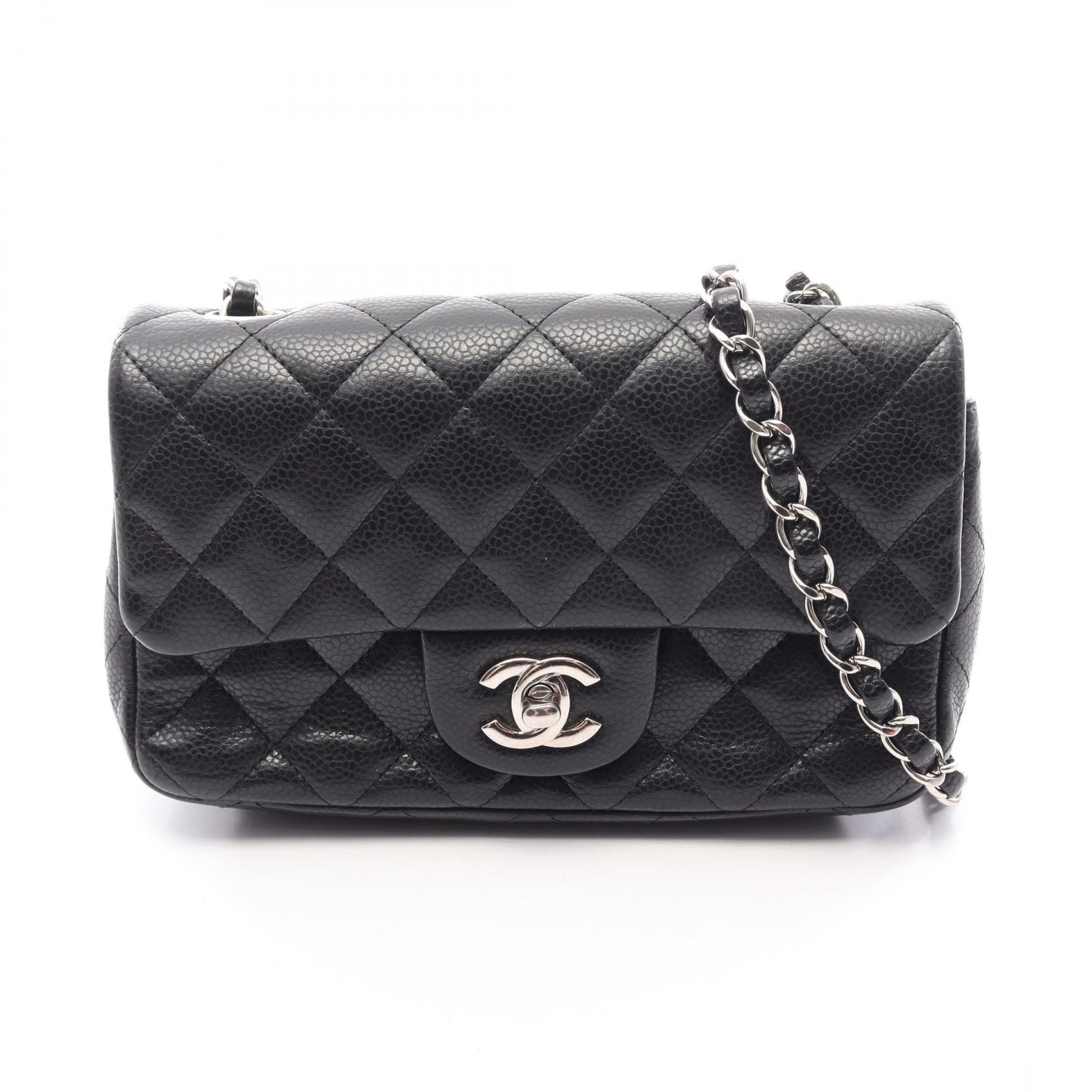 シャネル CHANEL ミニマトラッセ ショルダーバッグ バッグ キャビアスキン(グレインドカーフ) レディース ブラック系 【中古】