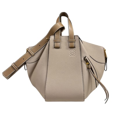 ロエベ ハンモック スモール ショルダーバッグ レザー ベージュ レディース LOEWE 中古