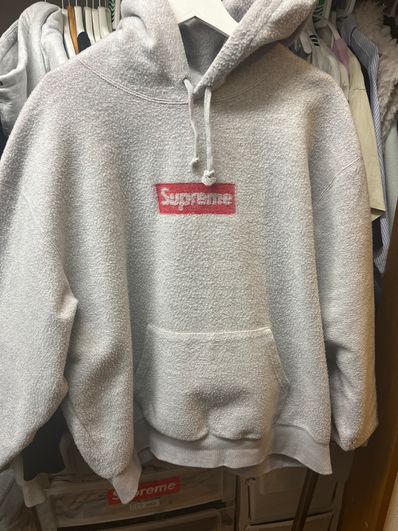 Supreme Inside Out Box Logo Hooded Sweatshirt "Heather Grey"