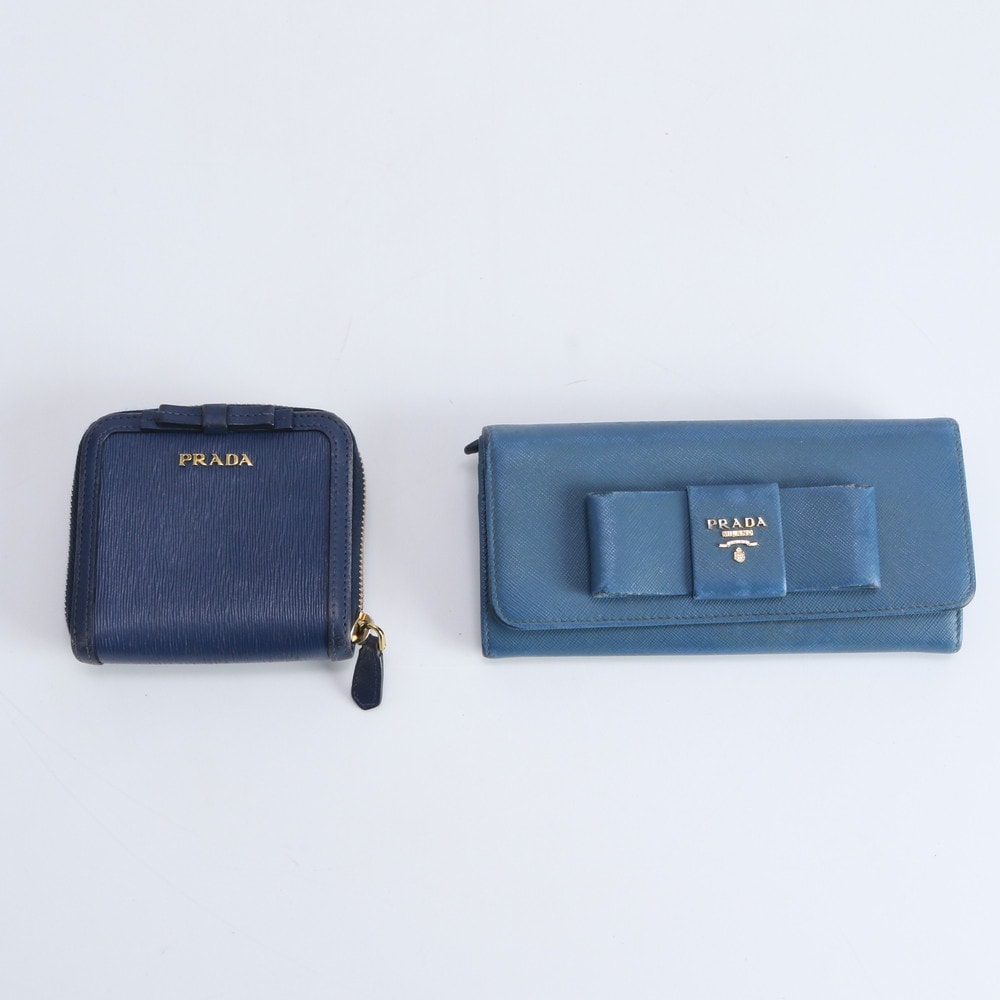 プラダ サフィアーノリボン長財布 レザー
