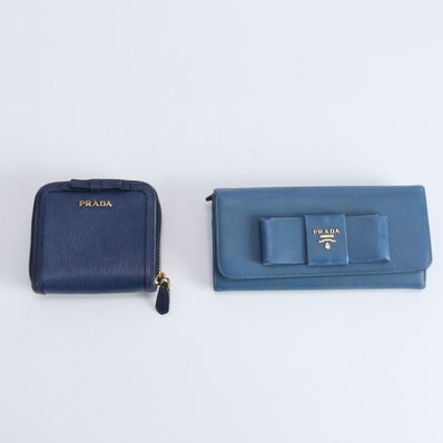 プラダ サフィアーノリボン長財布 レザー