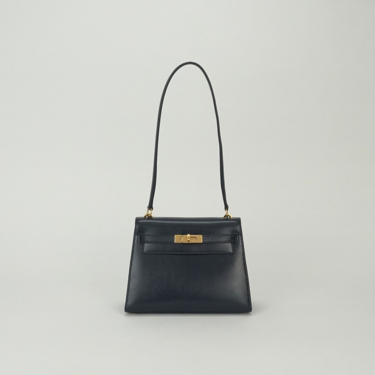 エルメス HERMES ミニケリー ケリー20 セリエ ミニ ケリー 20 セリエ バッグ トートバッグ ショルダーバッグ ボックスカーフ ネイビー Navy 紺 ゴールド金具 外縫い ハンドバッグ