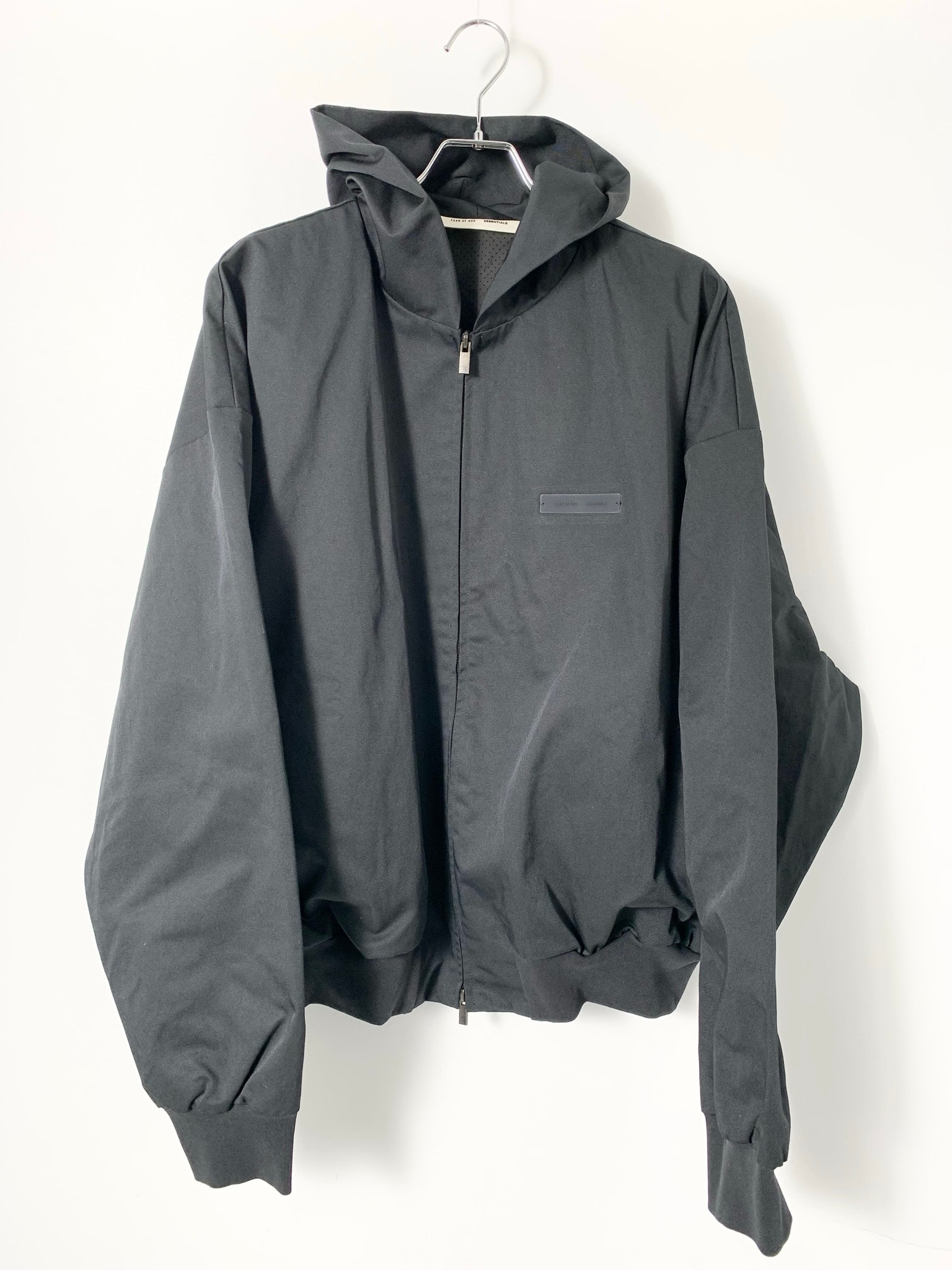 ESSENTIALS POLY COTTON TWILL HOODIE Black