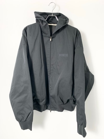 ESSENTIALS POLY COTTON TWILL HOODIE Black