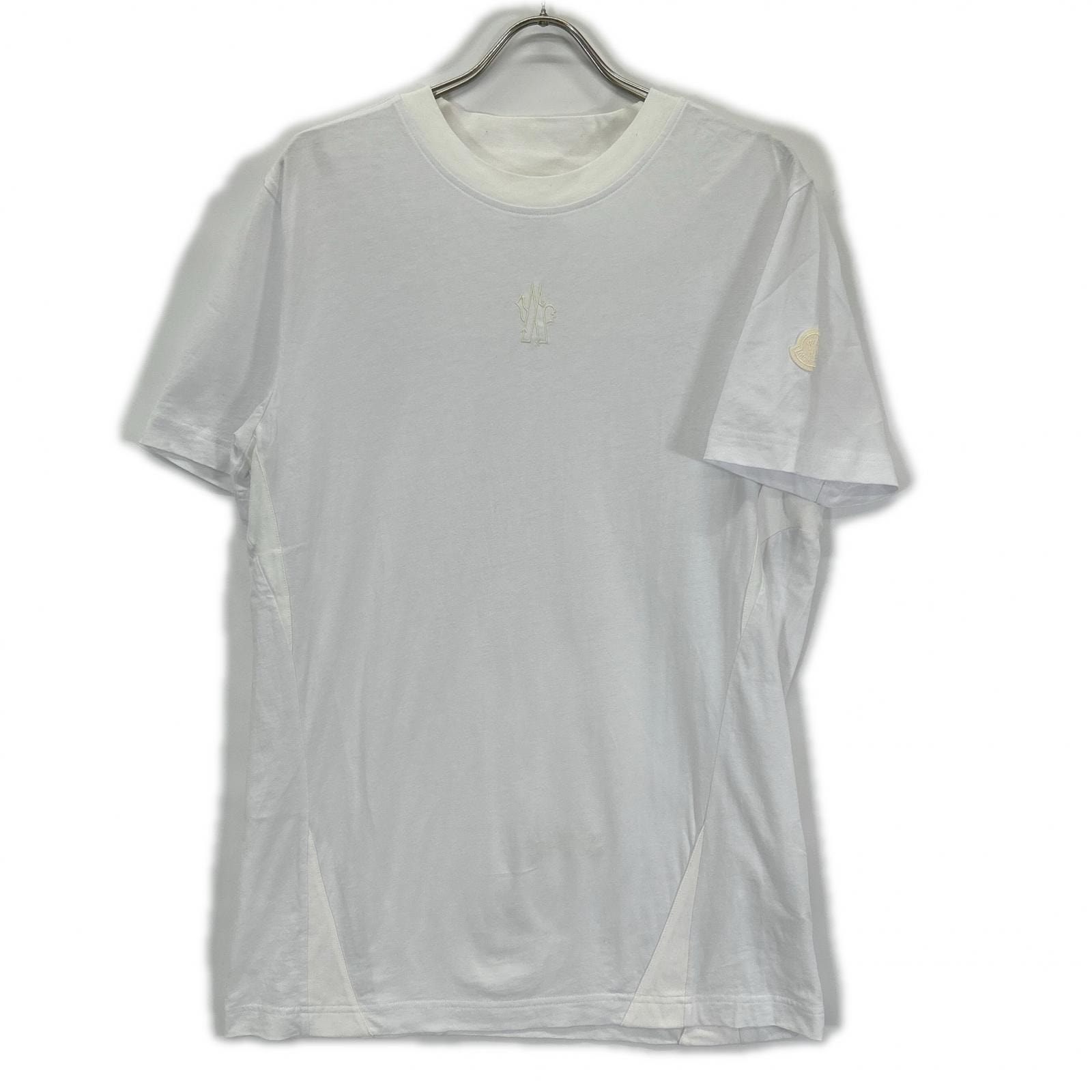 モンクレール 23年製  I20918C00055 ホワイト フロントロゴ Tシャツ L