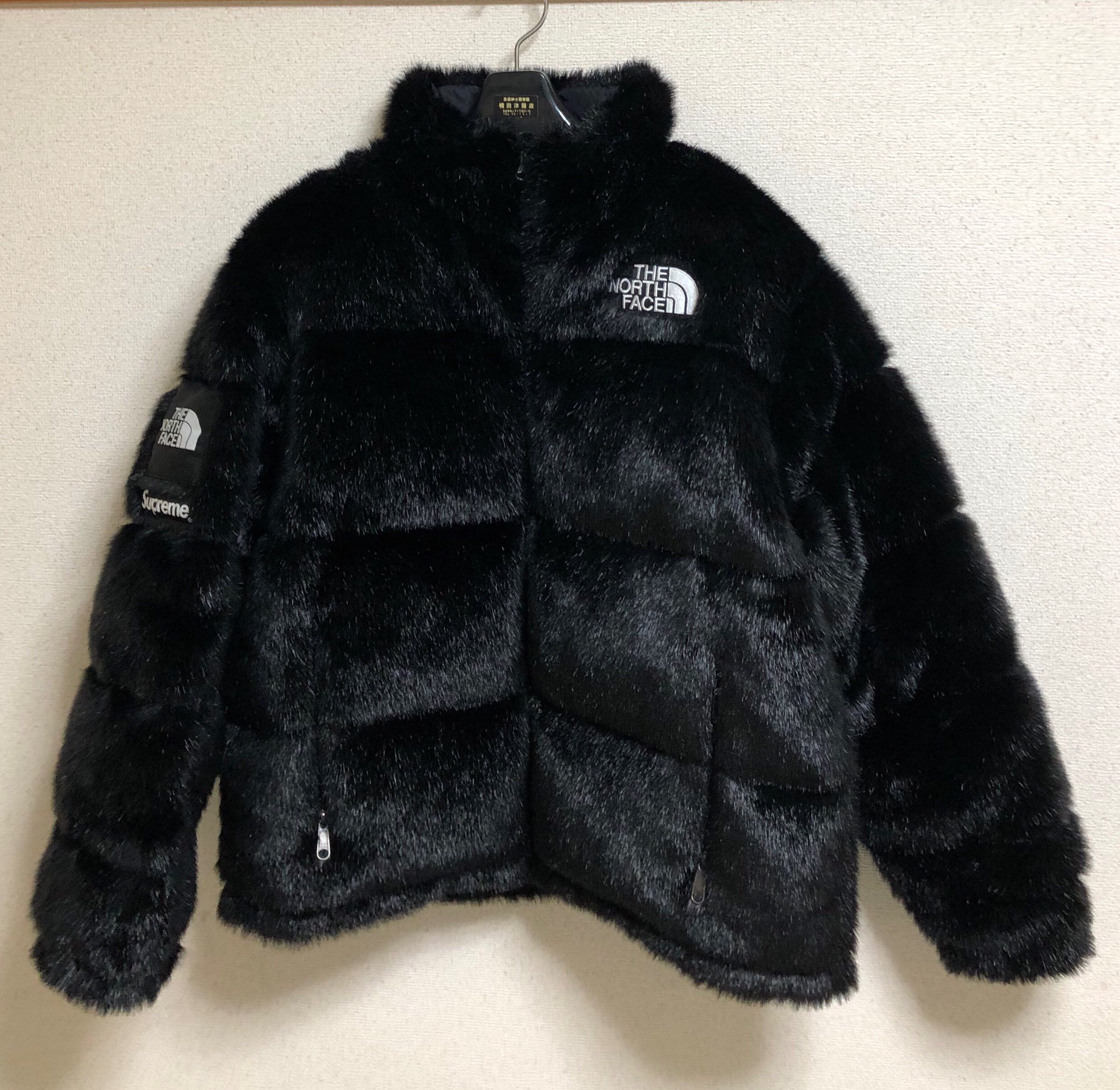 Supreme x The North Face Faux Fur Nuptse Jacket "Black"