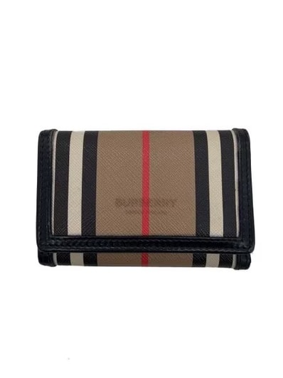 Burberry Icon Stripe Mini Wallet "Beige"