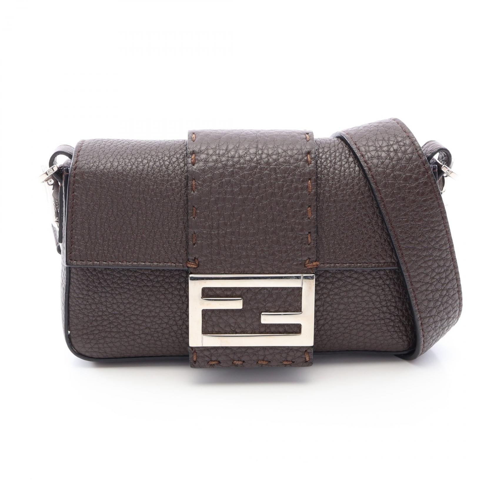 フェンディ FENDI セレリア バゲット 2WAY ショルダーバッグ バッグ レザー レディース ブラウン系 【中古】