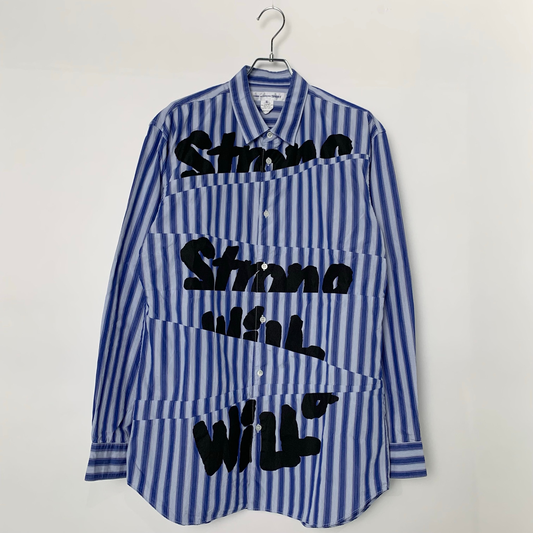 COMME des GARCONS SHIRT STRIPE L/S SHIRT Blue