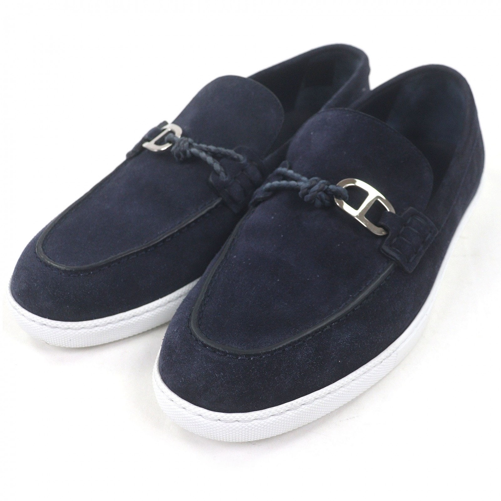 美品 エルメス スリッポン イグナシオ ブルーセレスト