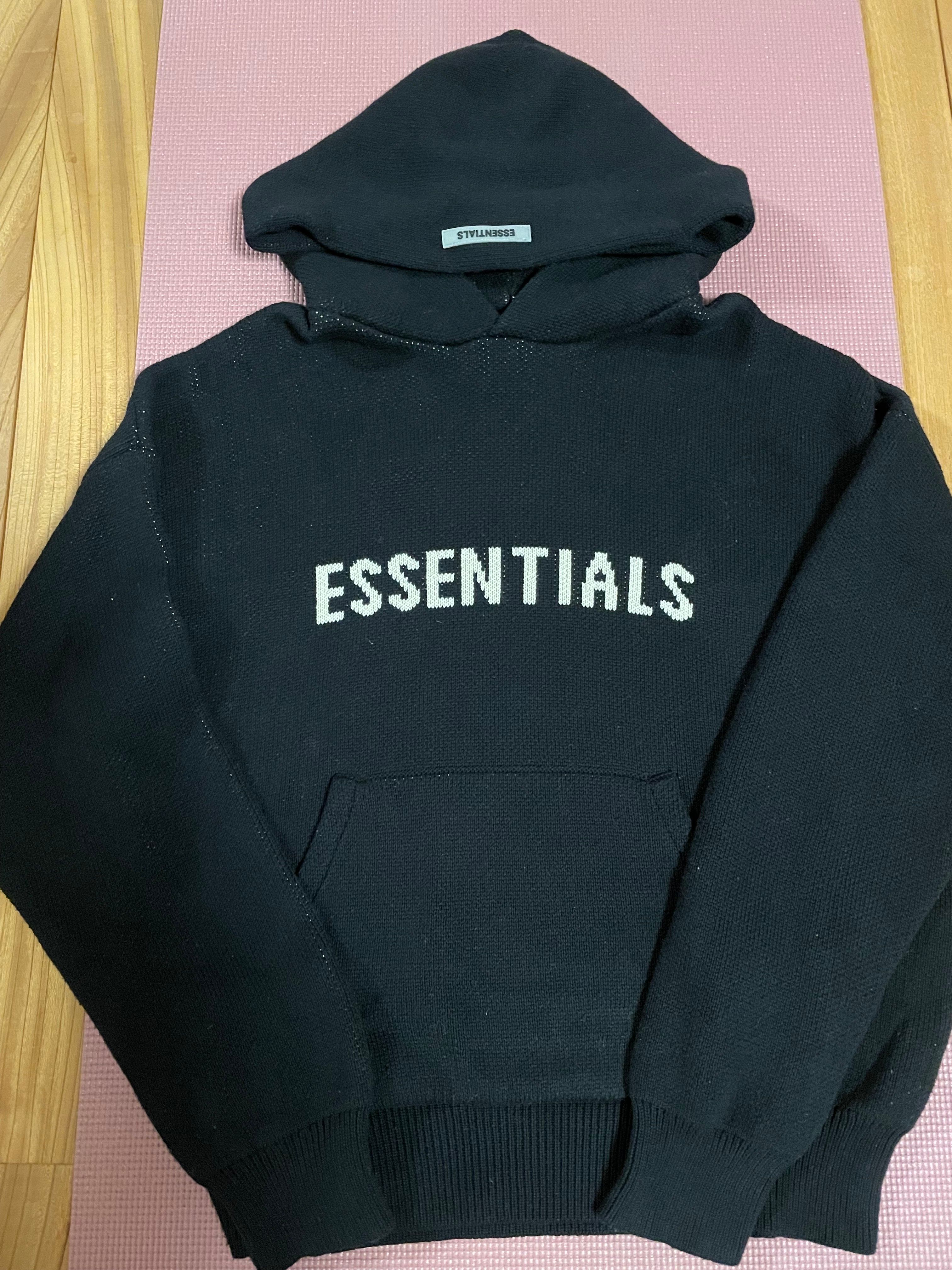 FEAR OF GOD ESSENTIALS Knit Hoodie "Black"