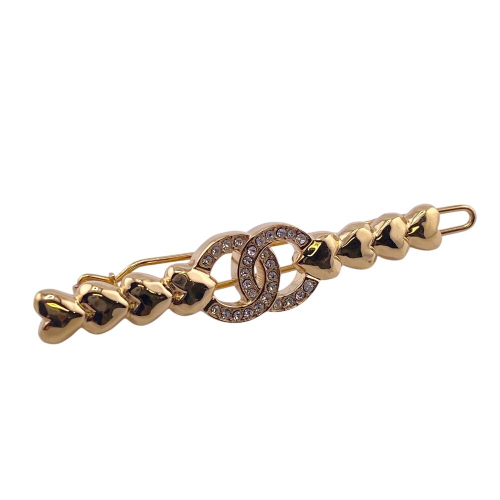 シャネル CHANEL バレッタ ココマーク ハート ゴールド