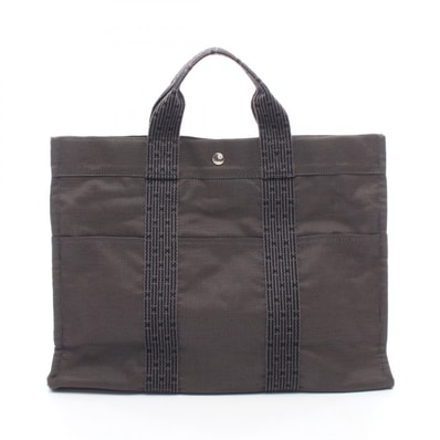 エルメス HERMES エールラインMM トートバッグ バッグ キャンバス メンズ レディース グレー系 【中古】