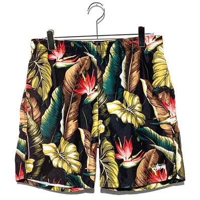 Stussy HAWAIIAN Water Shorts Black
