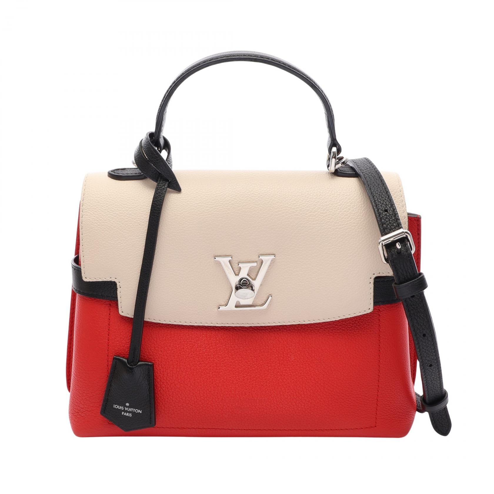 ルイ・ヴィトン LOUIS VUITTON ロックミーエヴァーBB 2WAY ハンドバッグ バッグ レザー レッド レディース アイボリー系 / レッド系 / ブラック系 M53950 【中古】