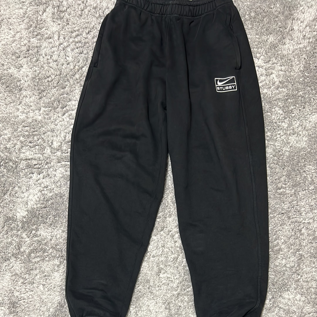 Stussy x Nike Stone Washed Fleece Pant "Black" (US Size) FN5235-010