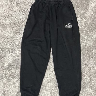 Stussy x Nike Stone Washed Fleece Pant "Black" (US Size) FN5235-010