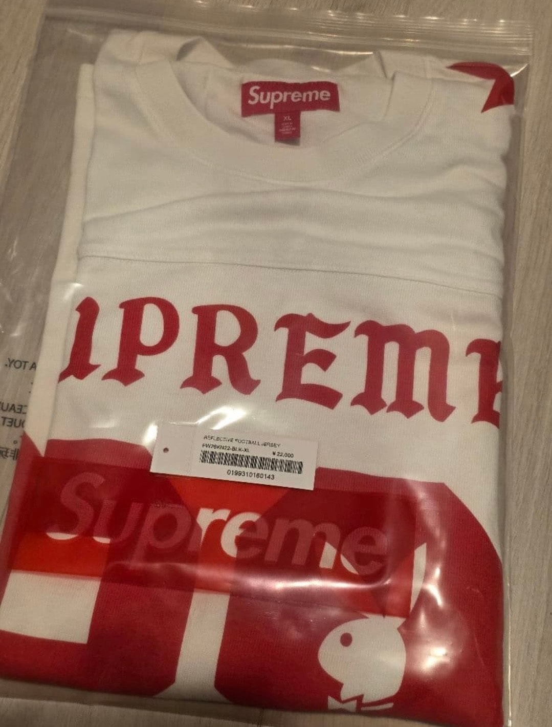 Supreme x Playboy L/S Football Top "White"