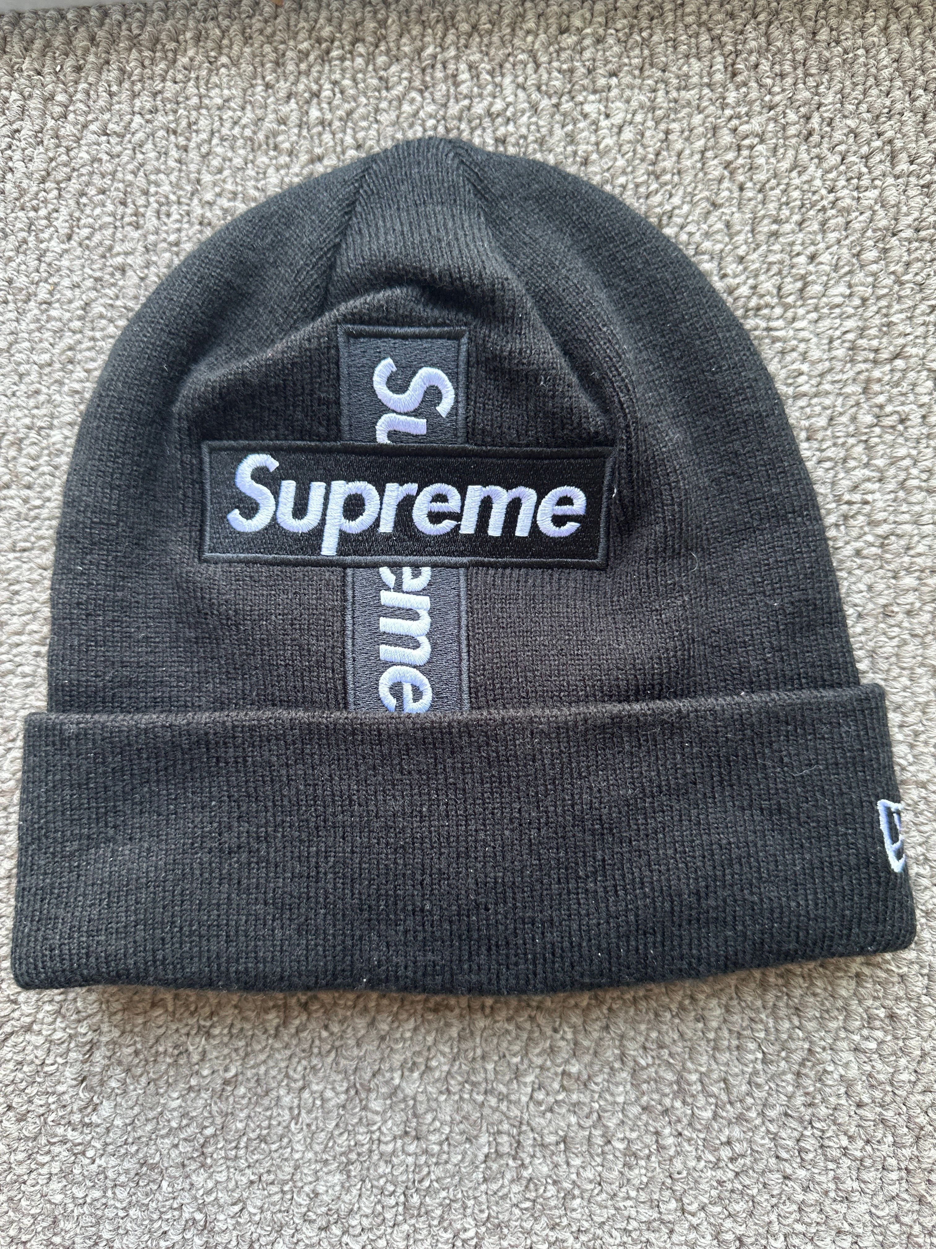 Supreme New Era® Cross Box Logo Beanie "Black"