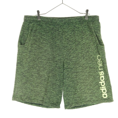 美品 adidas NEO アディダスネオ スウェットショートパンツ XO グリーン
