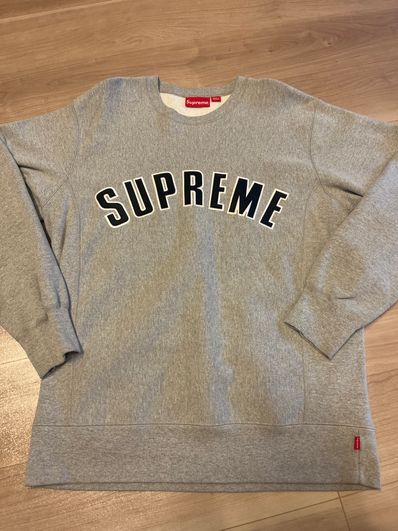 Supreme Arc Logo Crewneck "Heather Grey"